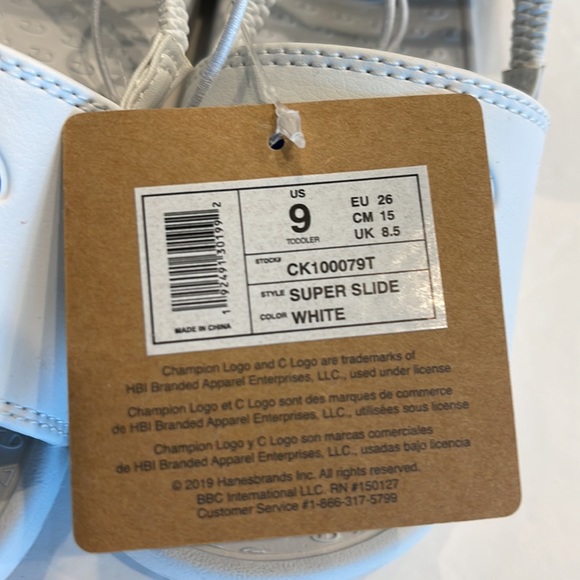 Champion Super Slides Sandal Shoes Logo New In Box Toddler Size 9 - Picture 6 of 8
